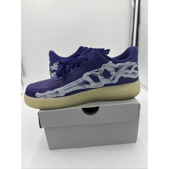 Size 9.5 - Nike Air Force 1 Low Purple Skeleton - Picture 8 of 9
